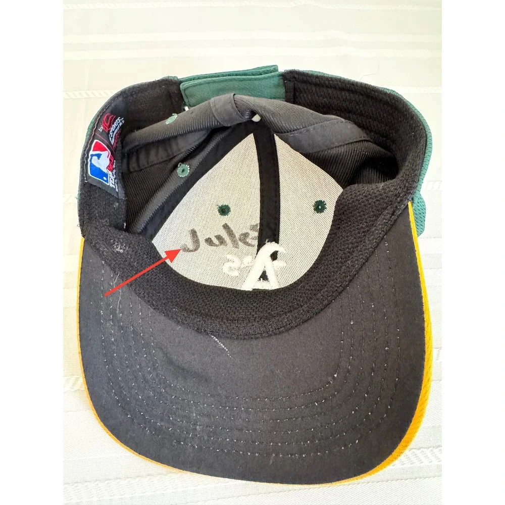 OC Sports Oakland Athletics A's Youth MLB Baseball Cap Hat Green Yellow Mesh